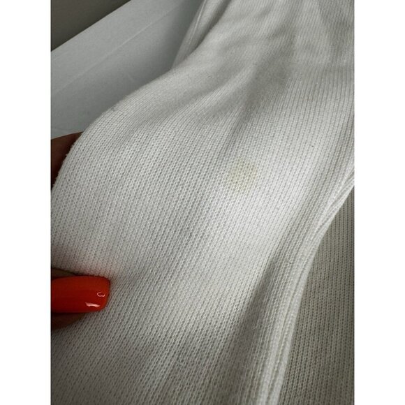 Nu Sport White Zip Up Y2K Style Fitted Jacket Cardigan M Minimalist Layer - Picture 9 of 11